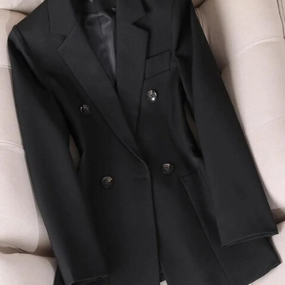 Formal Women's Blazer in Green Khaki Black, Long Sleeve, Single Breasted, Workwear Jacket, Solid Color