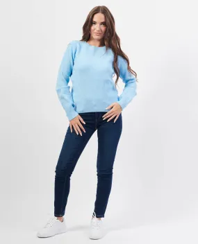 FRACOMINA Round Neck Sweater with Sleeve Applications