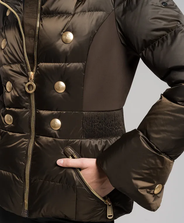 Goldbergh Brown Button Puffer Jacket GB00312234