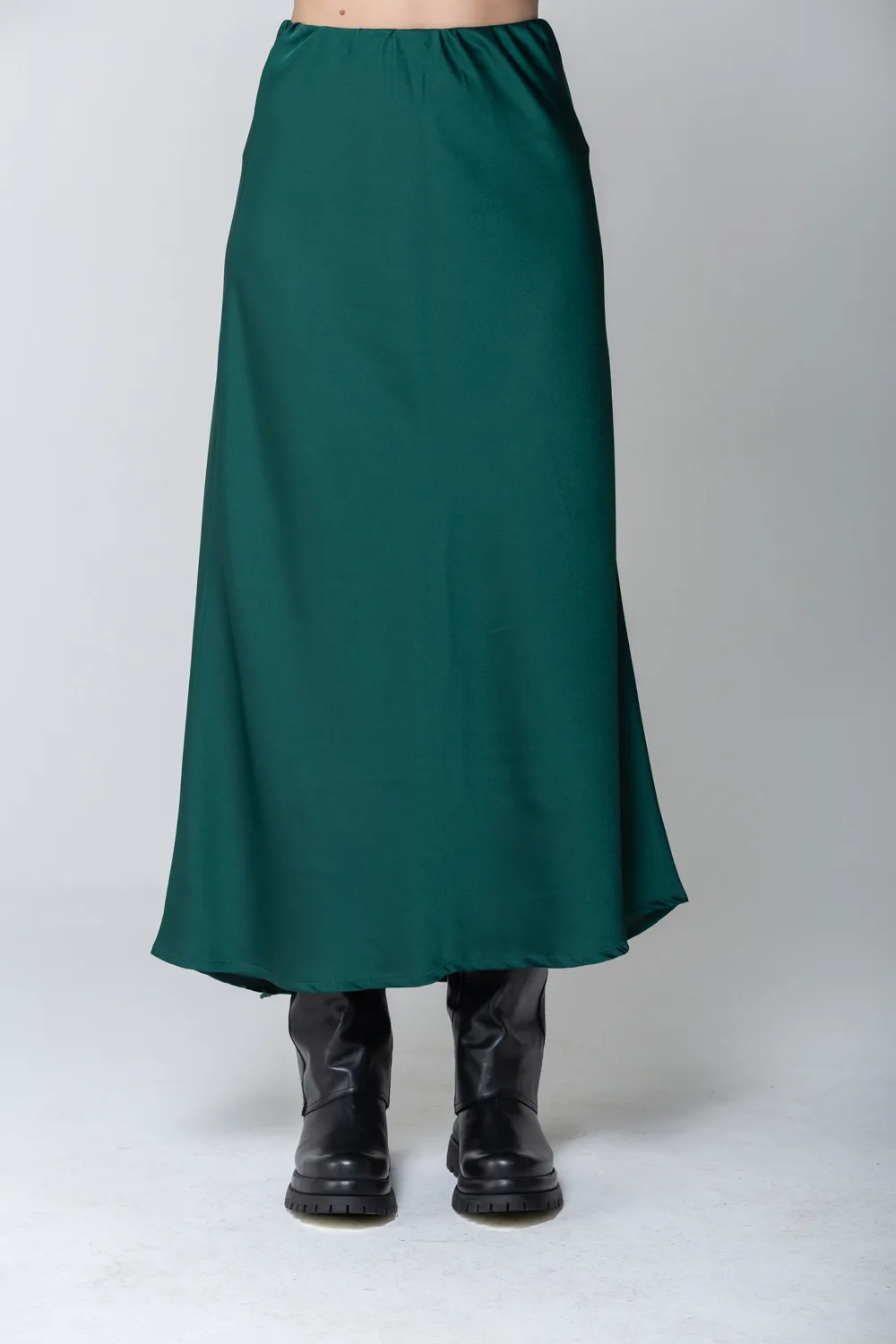 Midi Satin Effect Skirt