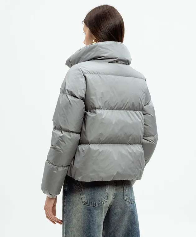 Herno Gray Quilted Puffer Jacket with Logo PI001921D12004Z