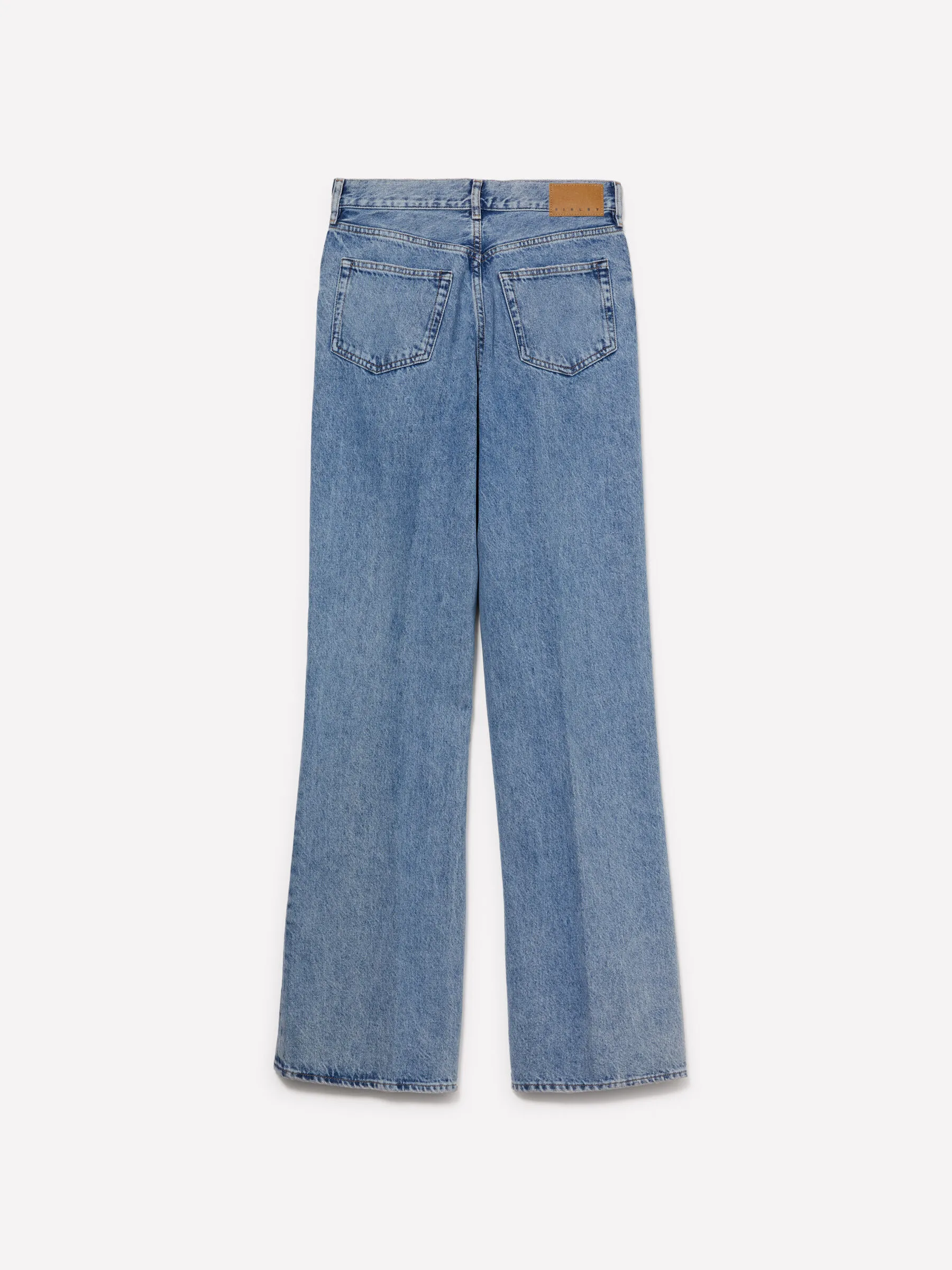 High-Waisted Blue Wide Leg Jeans