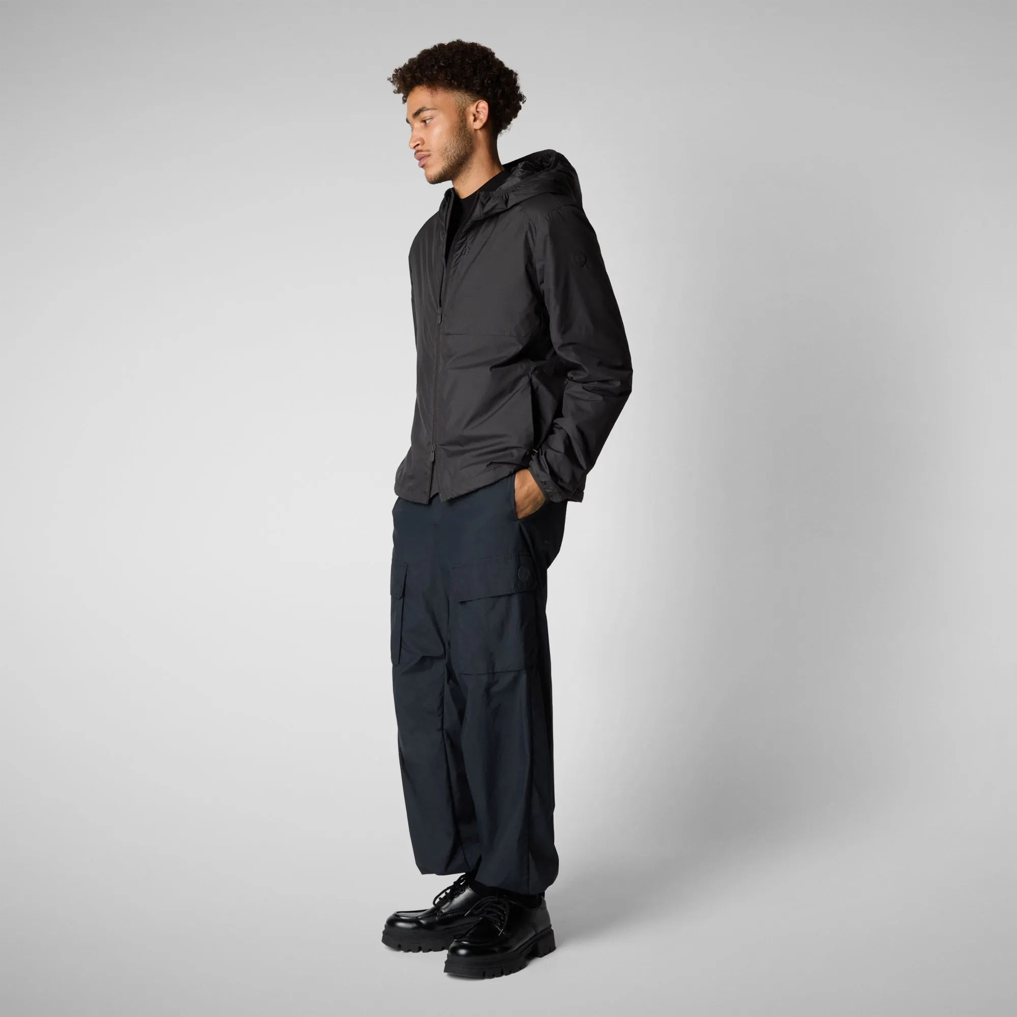 Men's Brown Vegan Puffer Jacket - Wilbur Black