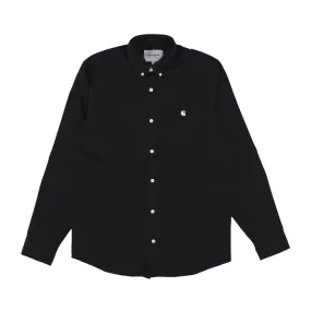 Men's Madison Long-Sleeve Shirt in Black/Wax