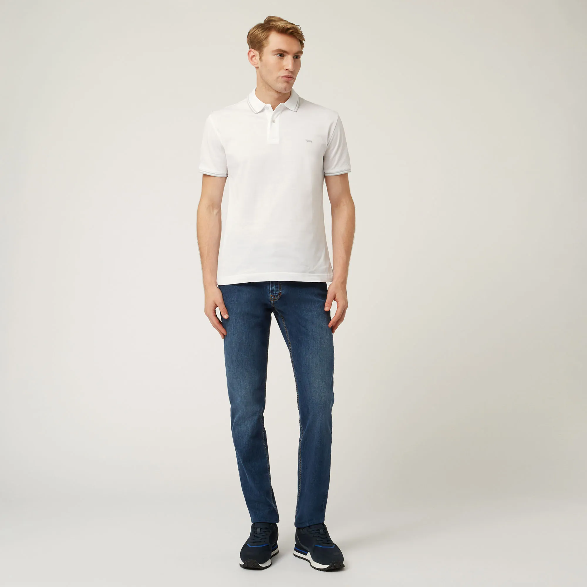 Harmont & Blaine® Luxury Men's White Cotton Polo Essentials.