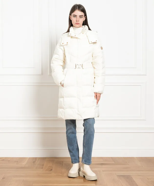White Quilted Down Twinset 232TP2361