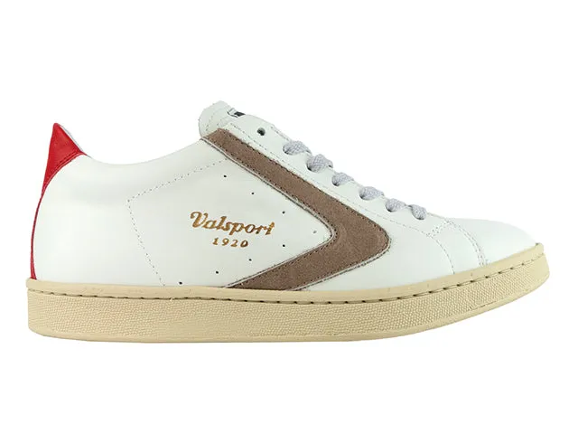 White Leather Sneaker Valsport Logo